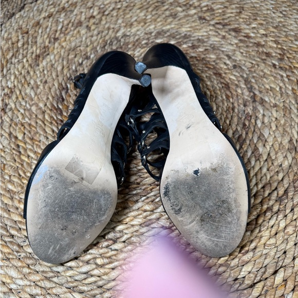 Ivanka Trump Black Strappy Heels 9.5 - Picture 7 of 8